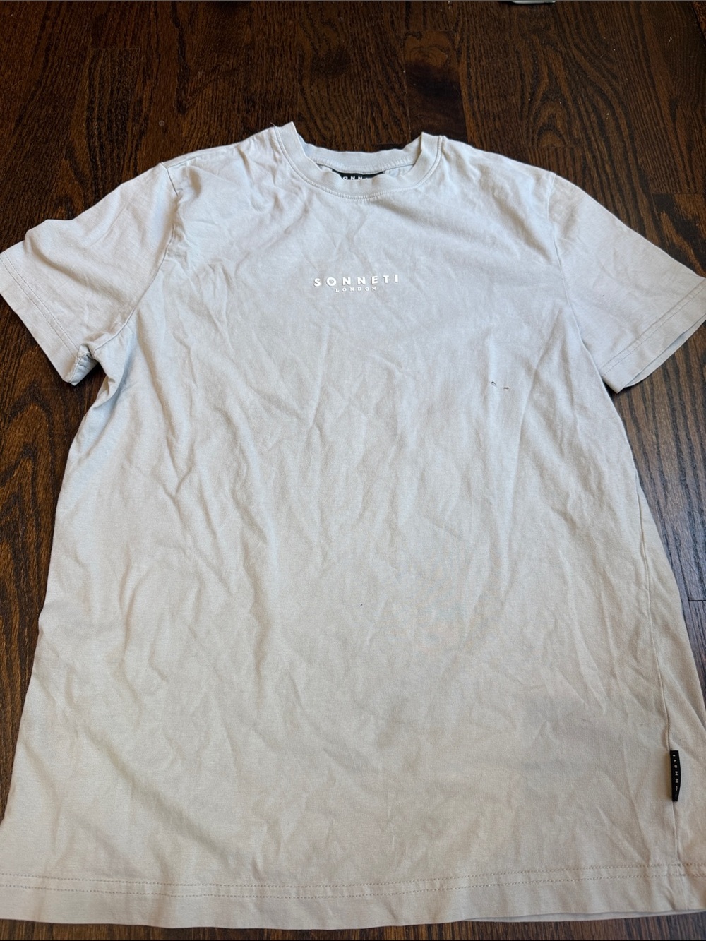 Sonneti Men's light grey/beige Crew Neck T-Shirt size small